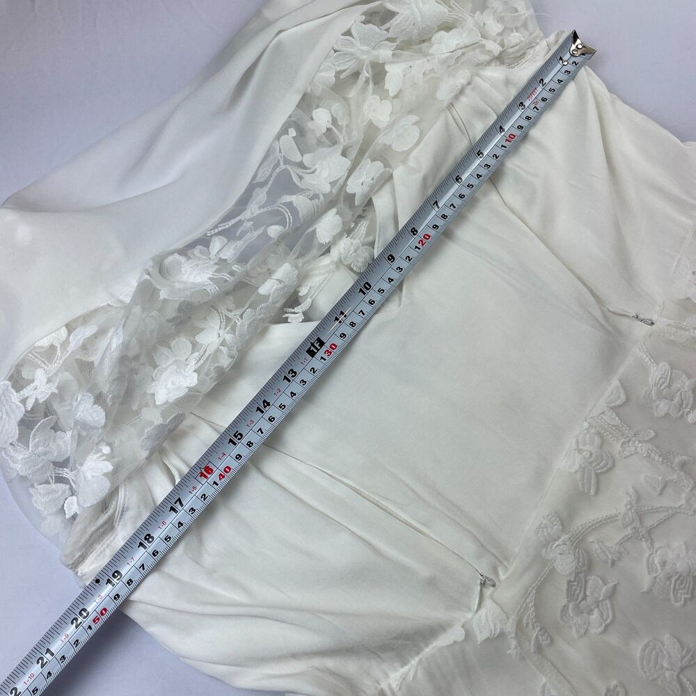 ~ Seraphine Luxe 10 Dress Nursing Lace Ivory Lined Wedding Shower Bridal Midi - Picture 8 of 15